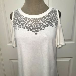 Apt 9 Sheer Laser Cut Top